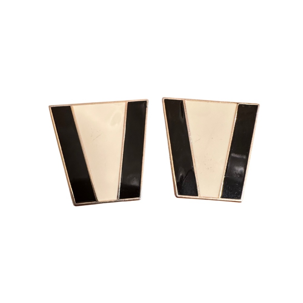 Vintage 80's Geometric Earrings